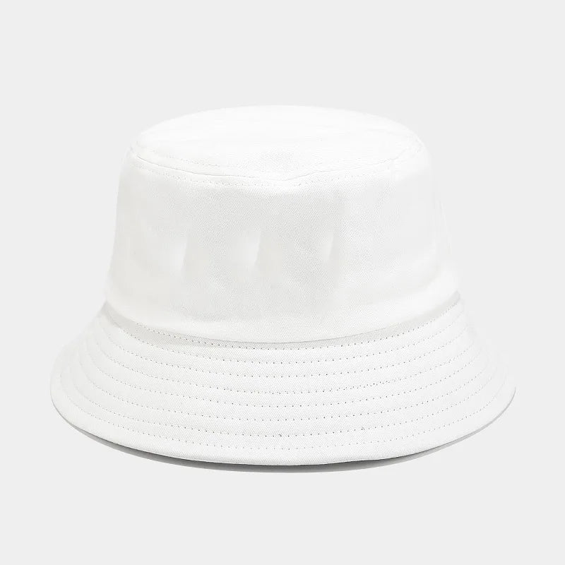 Unisex 100% Cotton Foldable Bucket Hat for Spring and Summer - Outdoor Sun Protection Cap for Fishing and Casual Wear