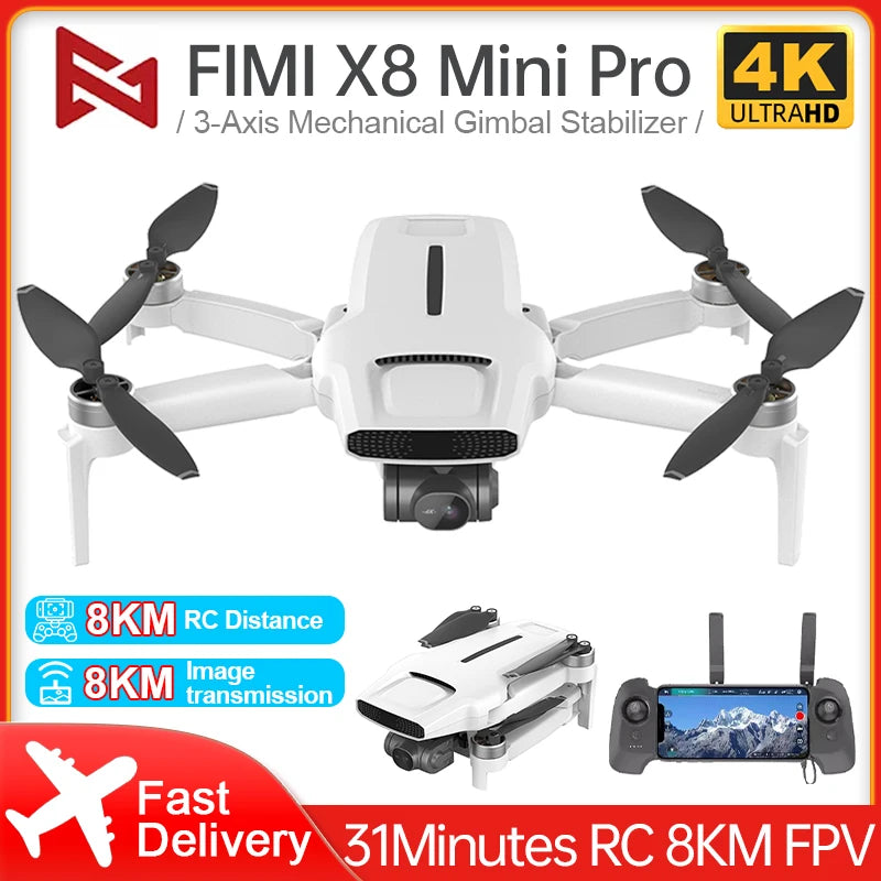 FIMI X8 Mini Pro 4K Ultra HD Drone with 5G FPV and Intelligent 3-Axis Gimbal Camera