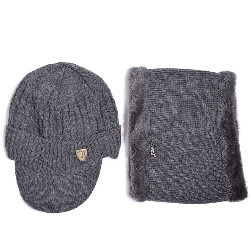 Winter Knitted Beanie Hat for Men and Women - Skullies Stylish Warm Fur Bonnet