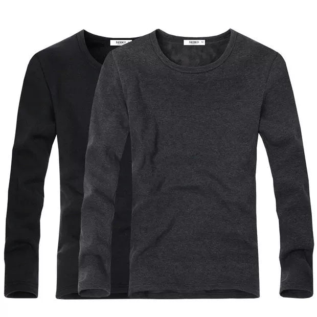 Men's Cozy Autumn Long Sleeve Thermal T-Shirt Set - 2 Pack