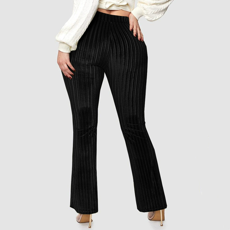 High-Waisted Plus Size Straight-Leg Bootleg Trousers for Women - R'l Stylish Transitional Pants