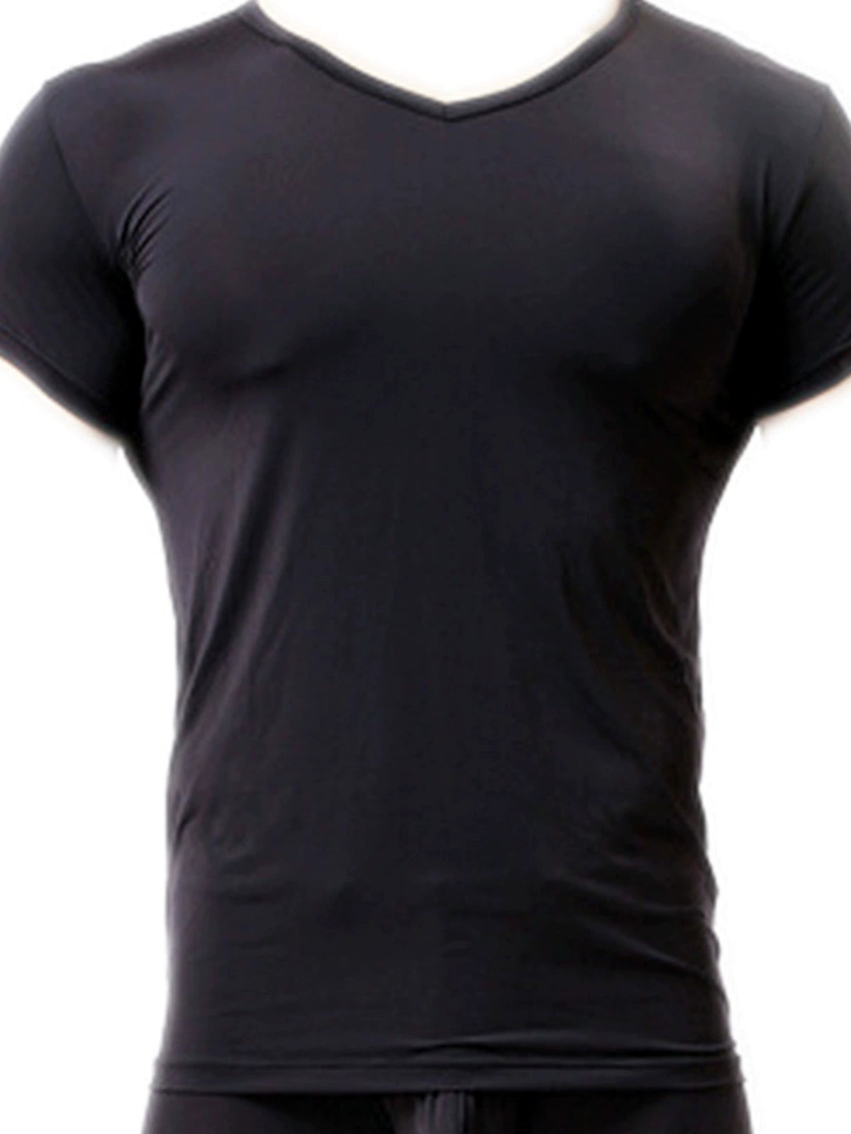 Men's Lightweight V-Neck Ice Silk Half Sleeve T-Shirt