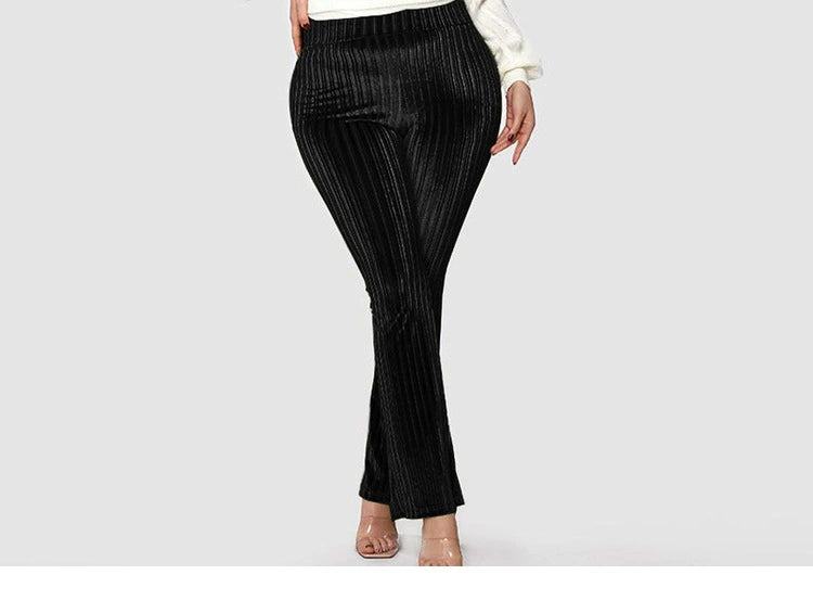 High-Waisted Plus Size Straight-Leg Bootleg Trousers for Women - R'l Stylish Transitional Pants