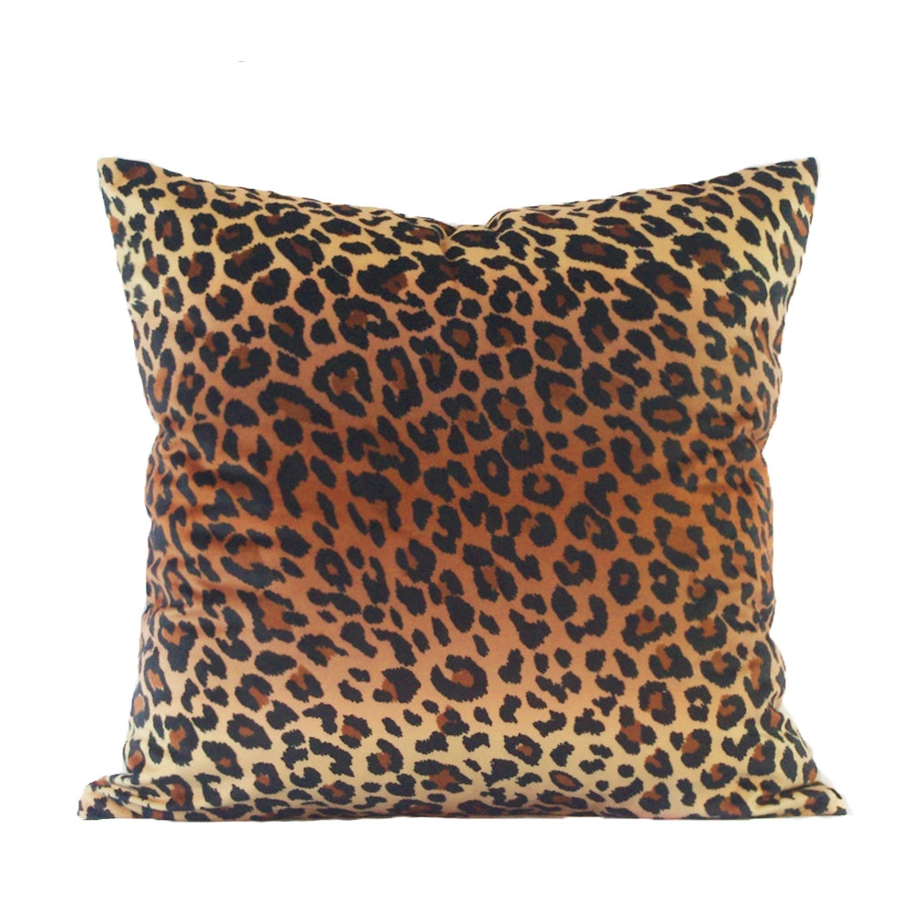 Retro Jungle Plant Golden Leopard Tiger Pattern Jungle Green Olive Green Pillow Cushion Leopard Pattern Tiger Head Bed & Breakfast Soft Outfit