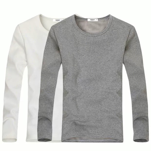 Men's Cozy Autumn Long Sleeve Thermal T-Shirt Set - 2 Pack