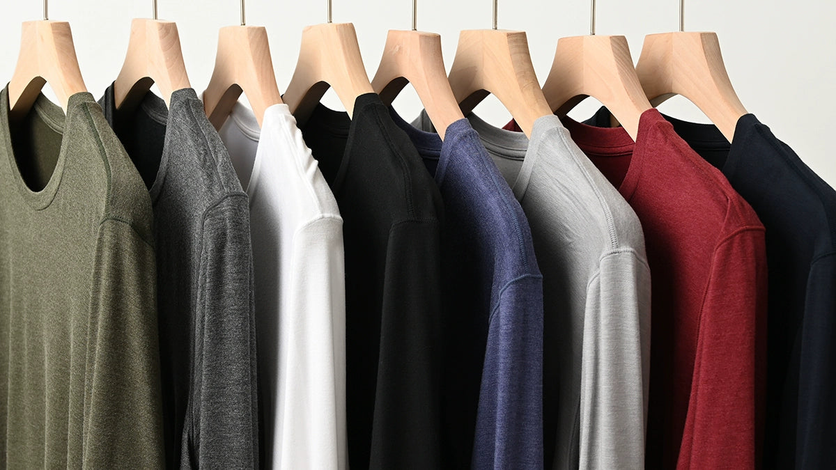 Men's Cozy Brushed Wool Long Sleeve Round Neck Shirt for Autumn Wear