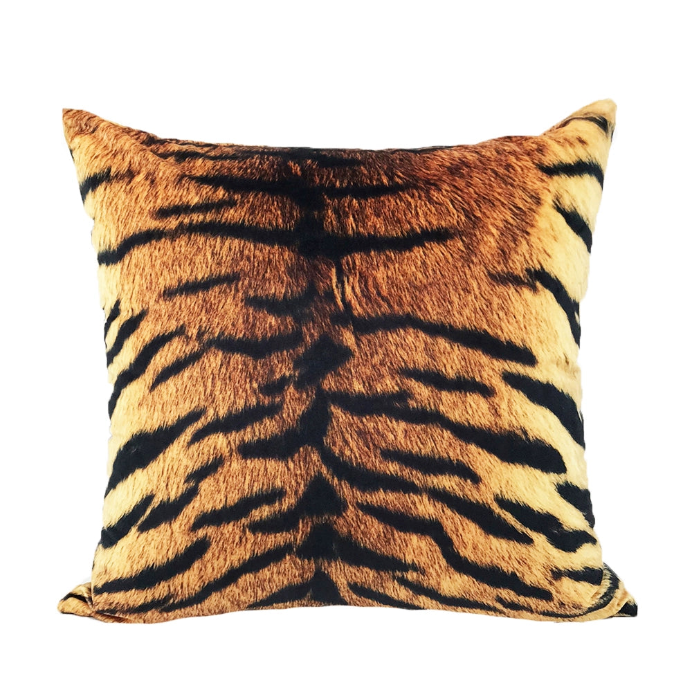 Retro Jungle Plant Golden Leopard Tiger Pattern Jungle Green Olive Green Pillow Cushion Leopard Pattern Tiger Head Bed & Breakfast Soft Outfit