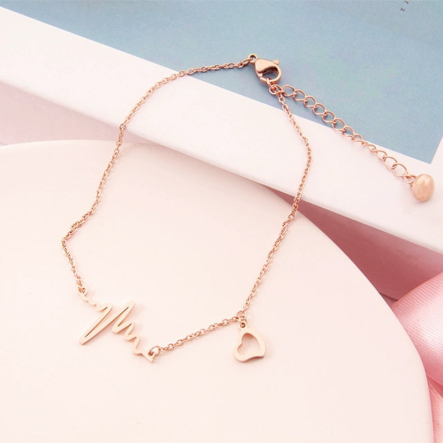 New Arrival Japanese and Korean Classy Titanium Steel Anklet Women's Non-Fading Rose Gold Anti-Allergy Student Stylish Fashion Online Red Fashion