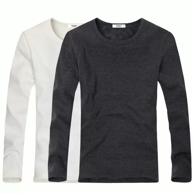 Men's Cozy Autumn Long Sleeve Thermal T-Shirt Set - 2 Pack