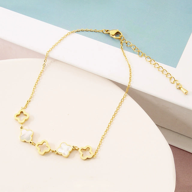 New Arrival Japanese and Korean Classy Titanium Steel Anklet Women's Non-Fading Rose Gold Anti-Allergy Student Stylish Fashion Online Red Fashion