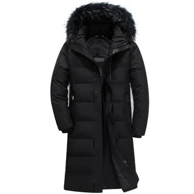 KOLMAKOV Men's Extended Length Down Parka with Removable Hood for Big and Tall Sizes S-6XL