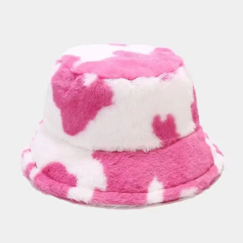 Chic Faux Fur Bucket Hat for Women - Warm Lamb Wool Fisherman Cap for Fall and Winter Activities