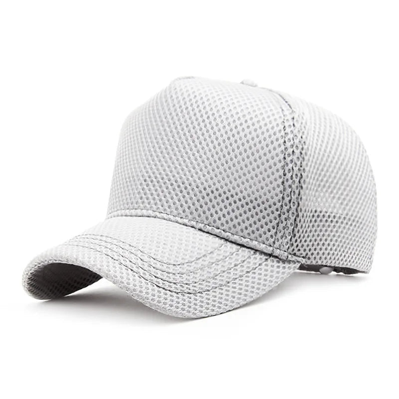 Plus Size Summer Trucker Cap for Men and Women - Breathable Adjustable Mesh Baseball Hat for Outdoor Sports