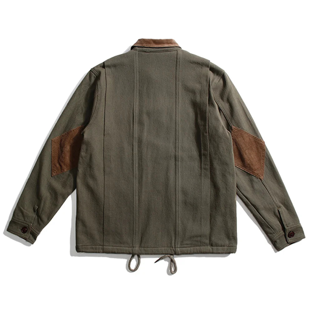 Tall Men's Retro Bomber Jacket - European & American Style Casual Overcoat for Spring & Autumn