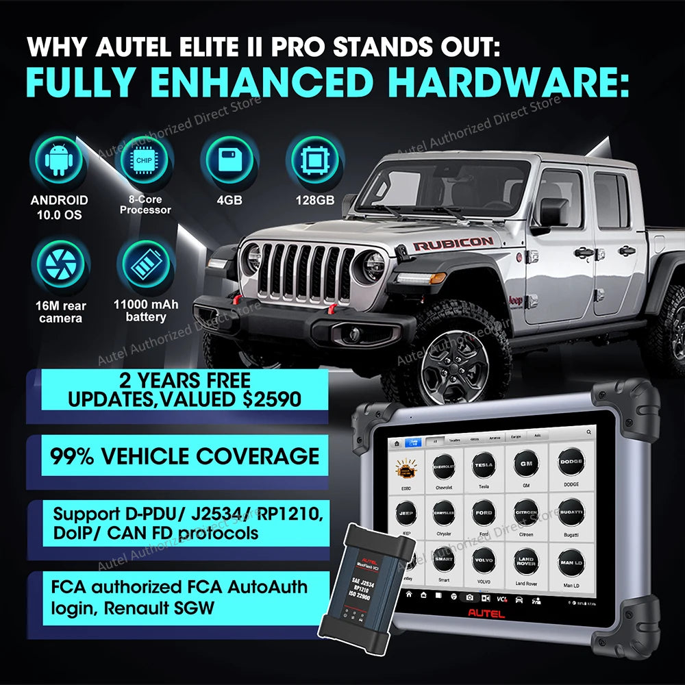 Autel MaxiSys Elite II PRO High-Performance Automotive Diagnostic & Programming Tool with 38+ Reset Functions, Bi-Directional Testing, and Multi-Language Accessibility