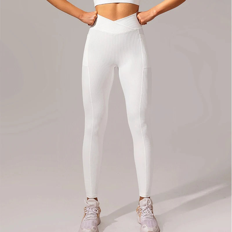 High-Waisted Booty-Lifting Women's Fitness Leggings - Seamless Push Up Stylish Workout Tights