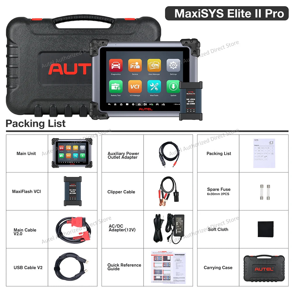 Autel MaxiSys Elite II PRO High-Performance Automotive Diagnostic & Programming Tool with 38+ Reset Functions, Bi-Directional Testing, and Multi-Language Accessibility