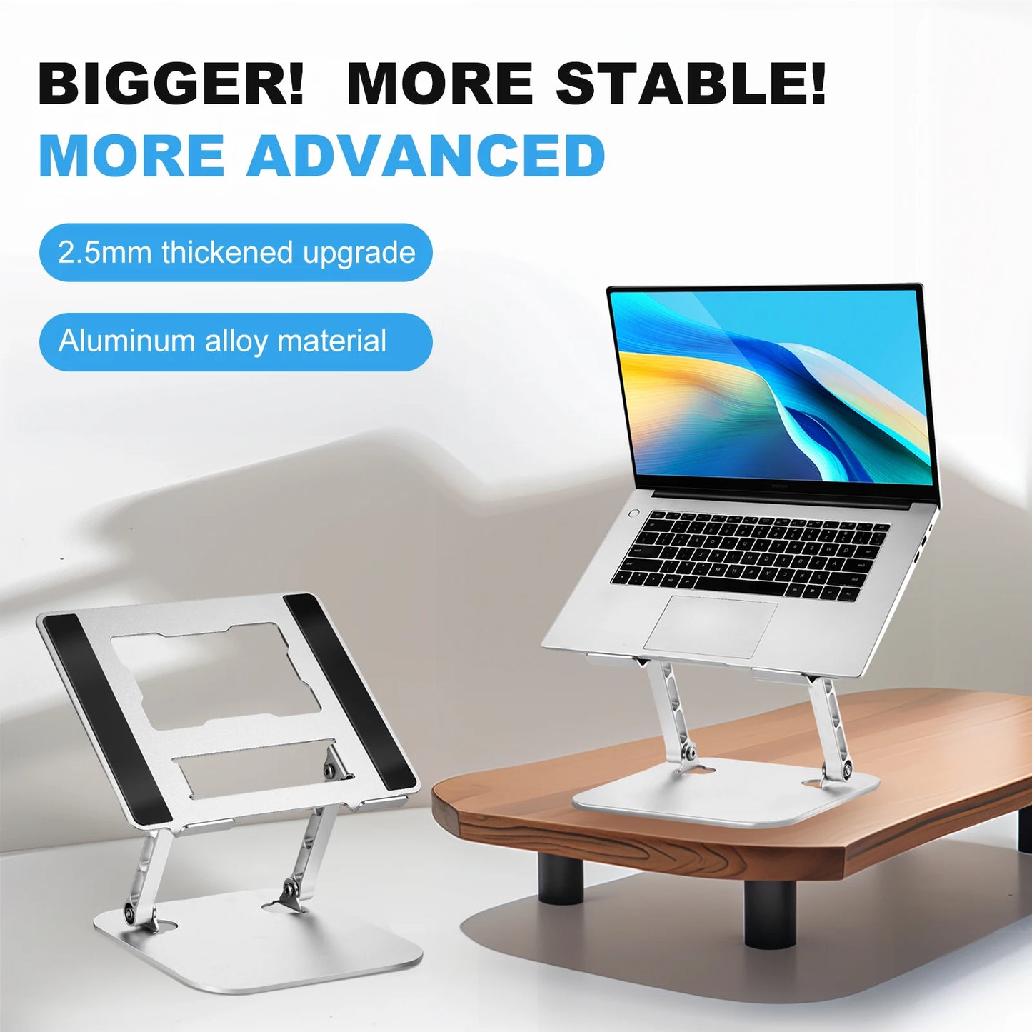 Ergonomic Adjustable Aluminum Laptop Stand – Portable and Versatile for All Devices!