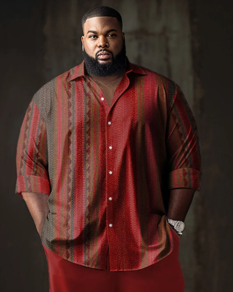 Biggmans Plus Size Long Sleeve Summer Suit Shirt for Big and Tall Men - Casual to Formal Wear