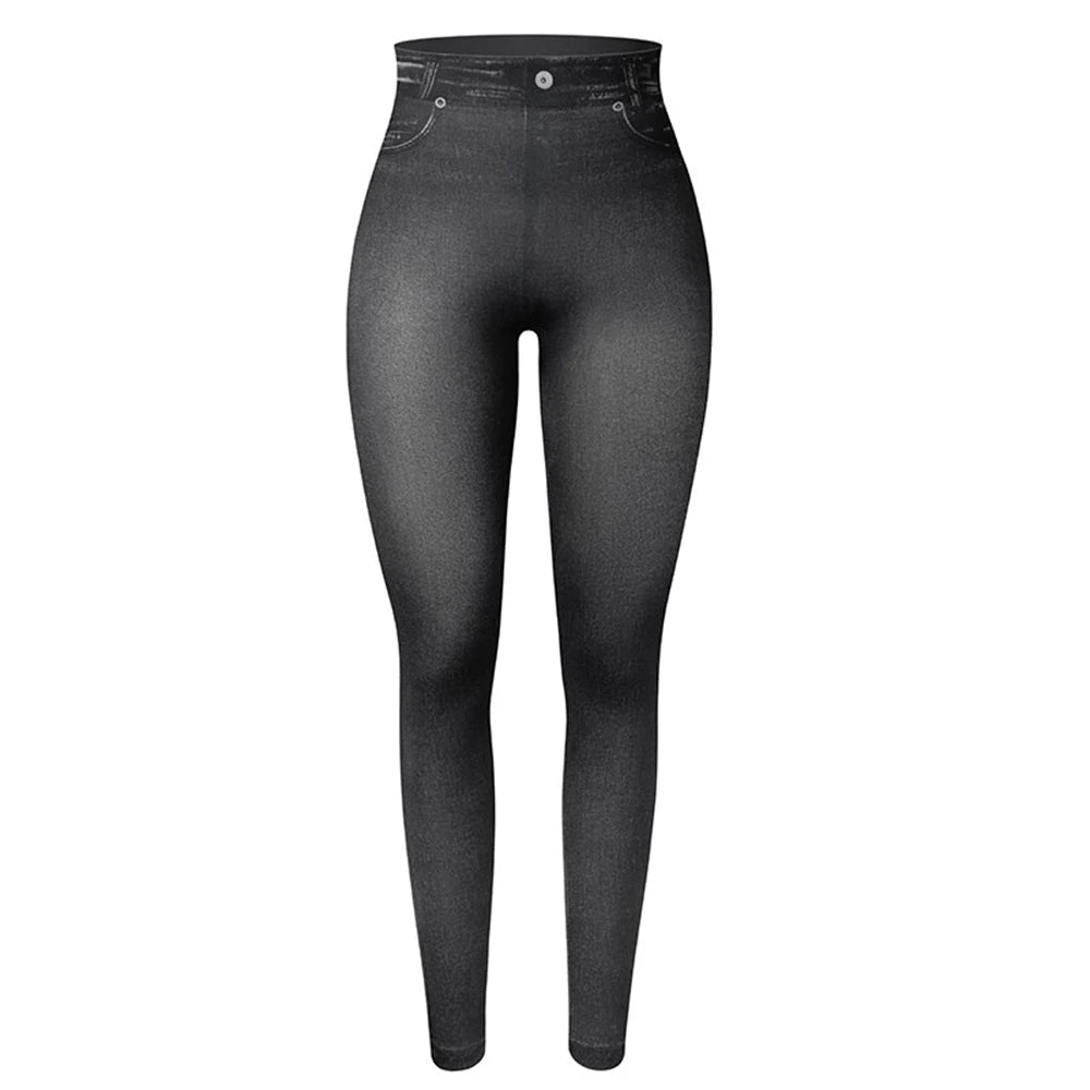 Curvy Confidence Scrunch Leggings for Women - High Waist Anti-Cellulite Fitness Pants 2XL