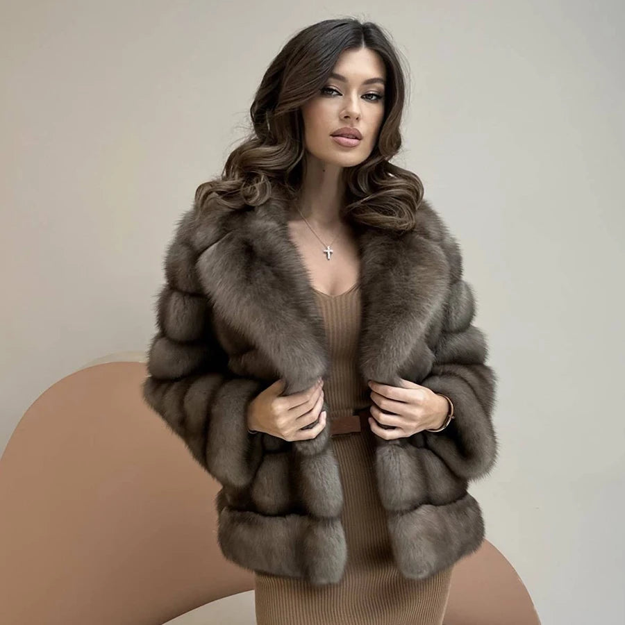 Fur Coat Women Real Fox Fur Coat Women Luxury Winter 2024 Short Coat For Women Best Selling Fox Fur Jackets