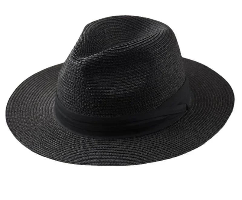 Men's and Women's Plus Size Panama Sun Hats - Wide Brim Straw Hats for Summer Beach Outings