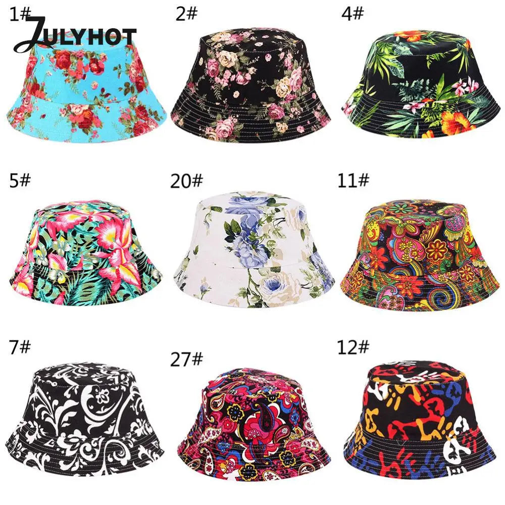 Floral Bucket Sun Hat for Summer Fun - Stylish Beach and Outdoor Cap with Sun Protection for Men and Women