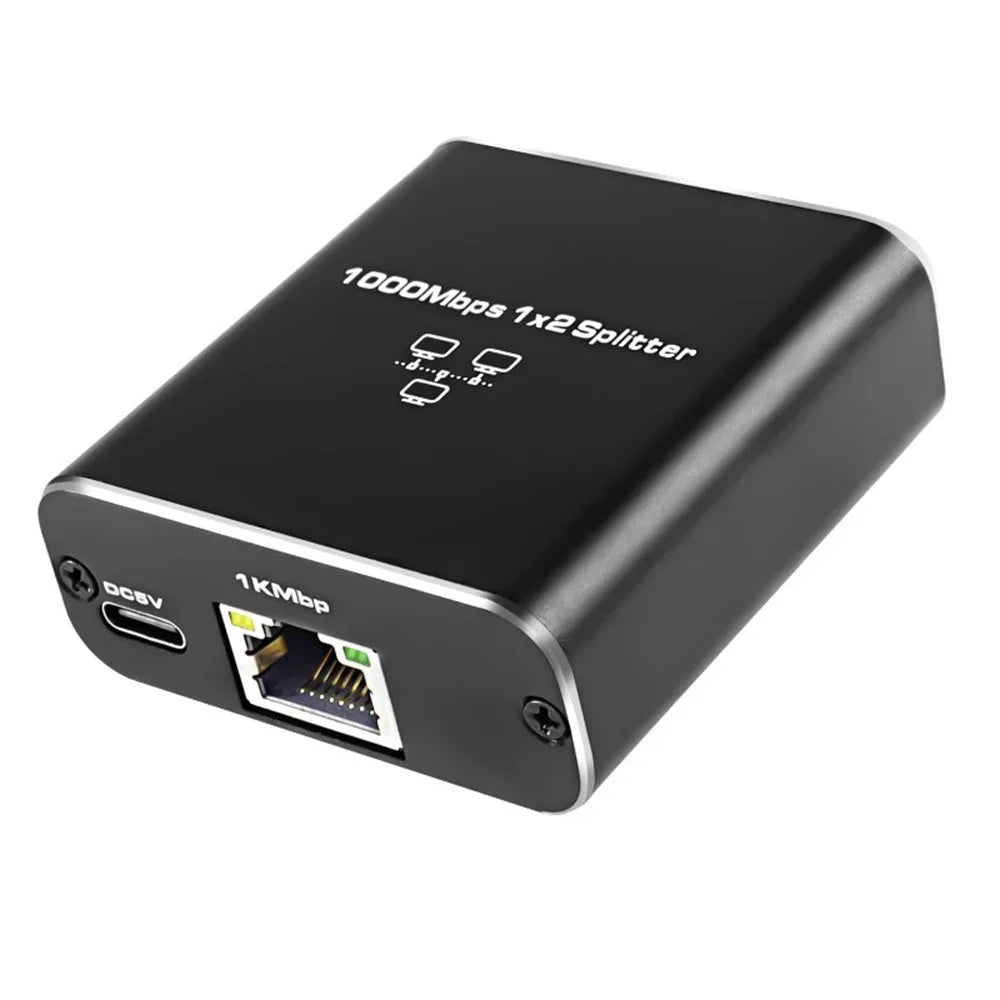 Dual-Port RJ45 Ethernet Splitter – Effortlessly Share Your Network Connection!