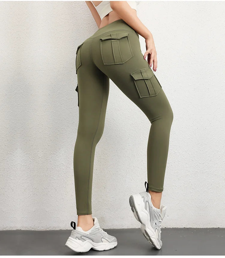 High-Waisted Multi-Pocket Yoga Leggings for Women - Stylish and Comfortable Workout Pants