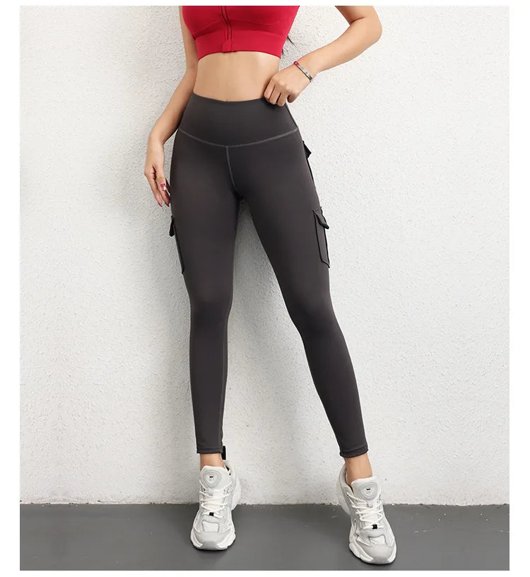 High-Waisted Multi-Pocket Yoga Leggings for Women - Stylish and Comfortable Workout Pants