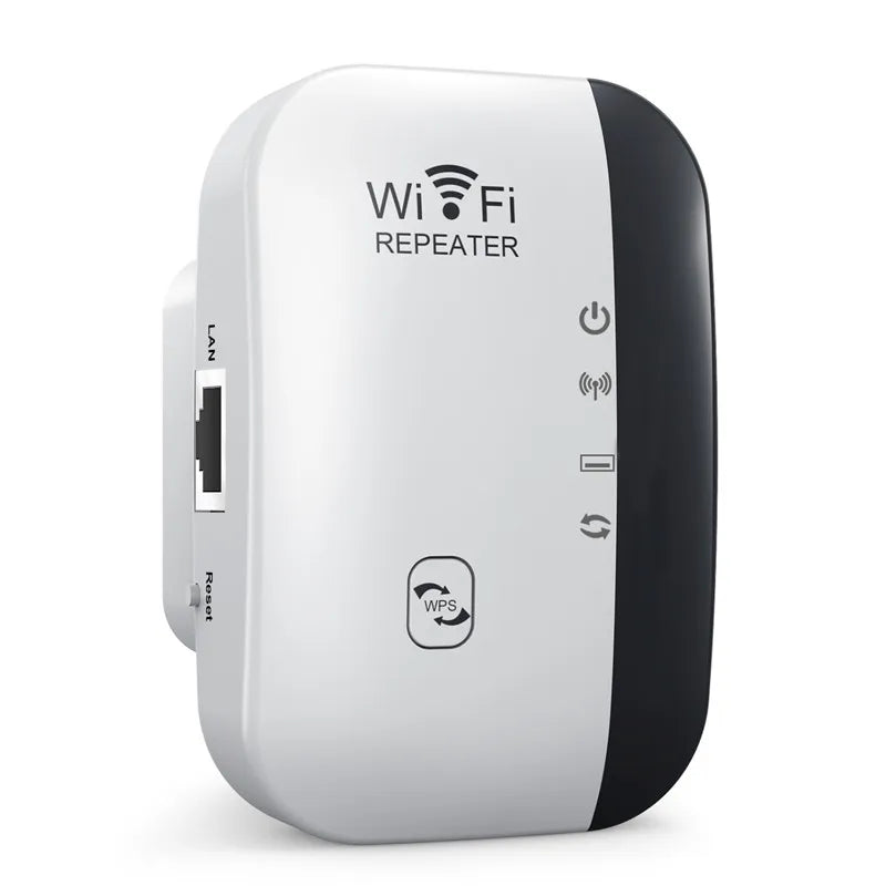 300Mbps Wireless Signal Booster and Wi-Fi Extender for Home and Office - Easy Setup and Universal Compatibility