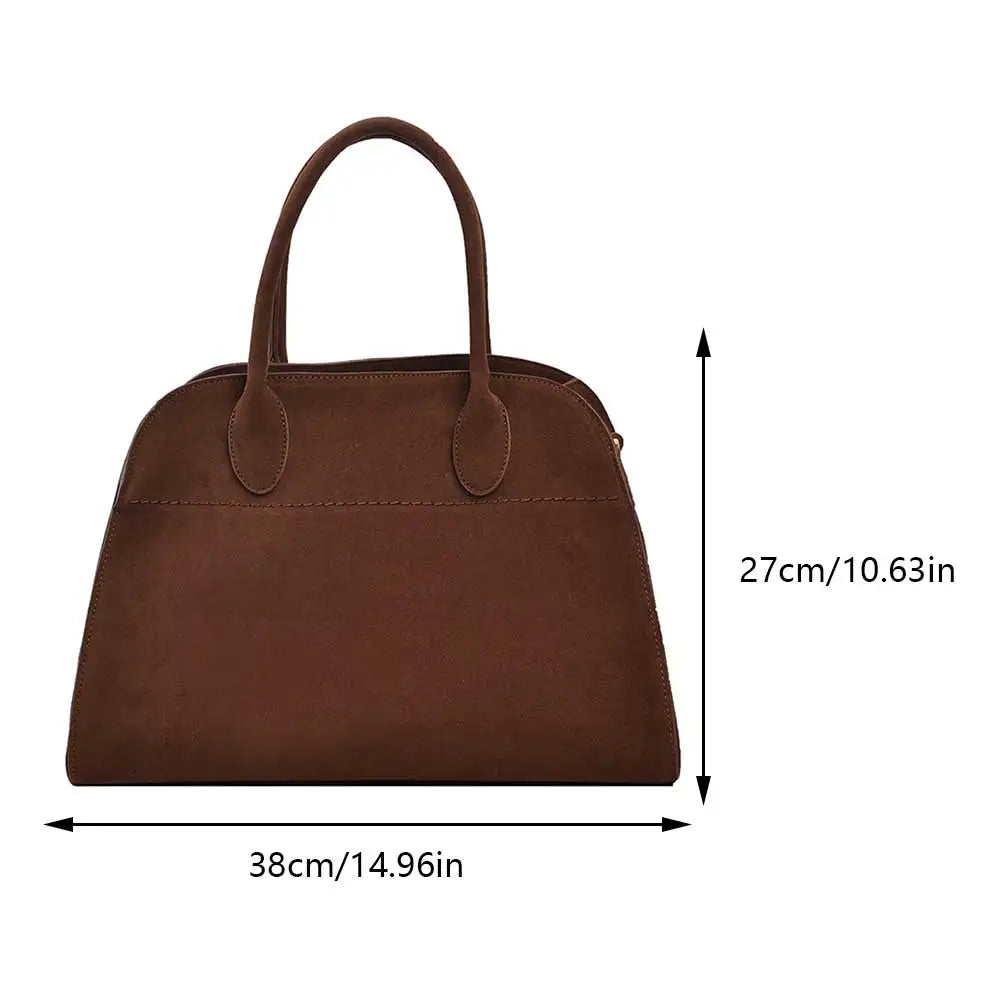 Chic Suede Tote Bag for Women - Stylish Shoulder and Crossbody Handbag, Trendy Fashion Designer Satchel