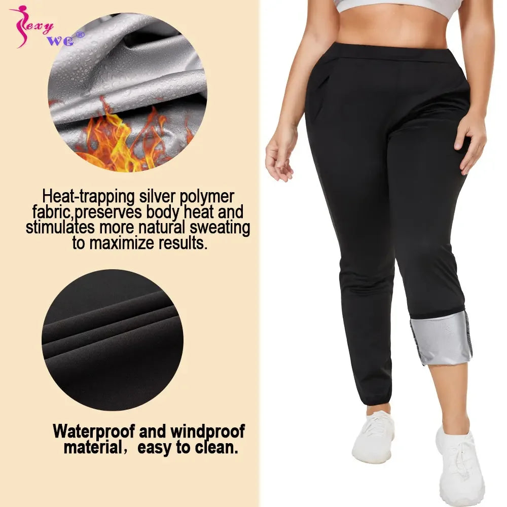 SEXYWG Women's Thermo Fitness Suit - Sweat-Inducing Gym Wear for Weight Loss and Body Shaping