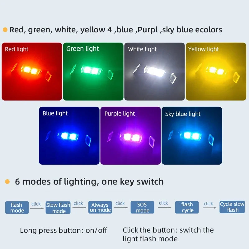 LED Strobe Light for DJI NEO Drone & Vehicle Safety - Universal Anti-Collision Warning Lamp