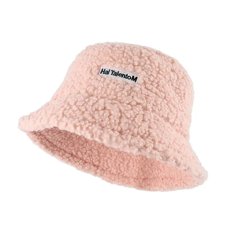 Chic Faux Fur Bucket Hat for Women - Warm Lamb Wool Fisherman Cap for Fall and Winter Activities