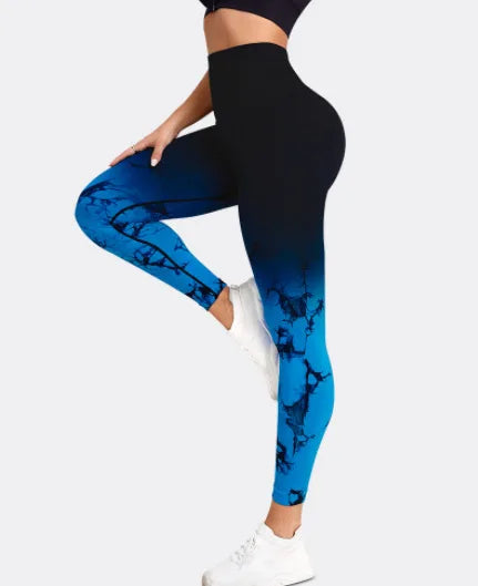 2023 Gradient Seamless High Waist Tie Dye Yoga Leggings for Women - Hip Lift Fitness Tights