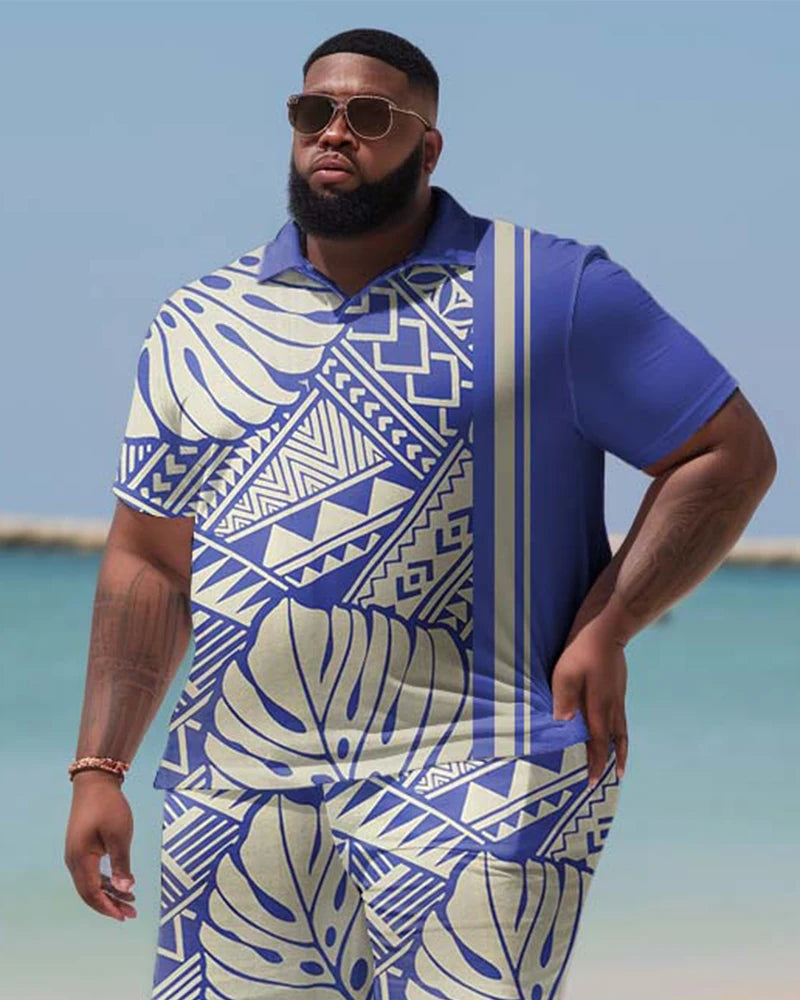 Biggmans Plus Size Short-Sleeve Summer Shirt for Big and Tall Men - Perfect for Beach and Casual Wear