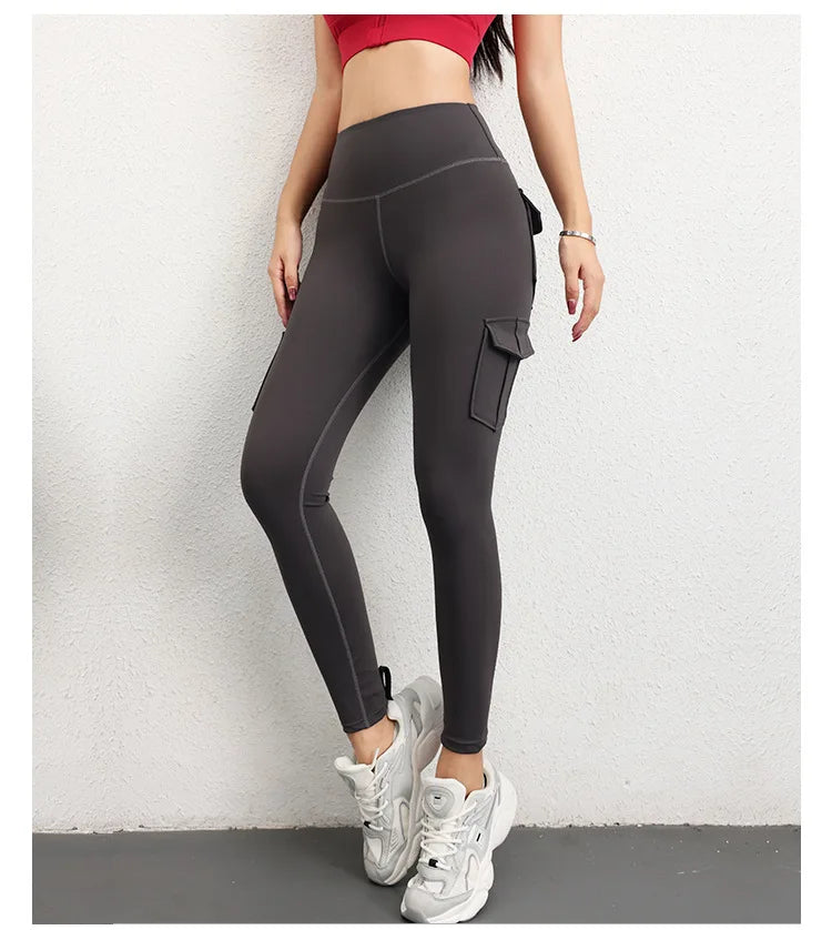 High-Waisted Multi-Pocket Yoga Leggings for Women - Stylish and Comfortable Workout Pants