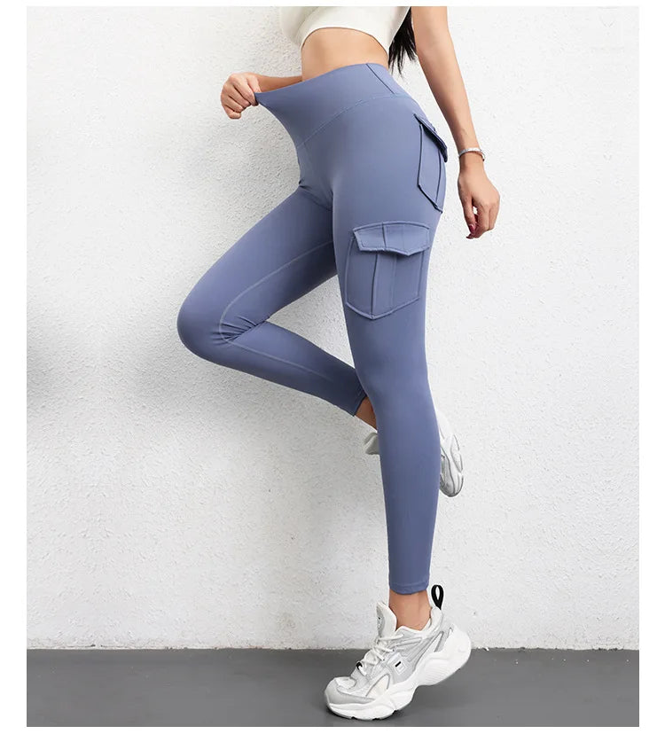 High-Waisted Multi-Pocket Yoga Leggings for Women - Stylish and Comfortable Workout Pants