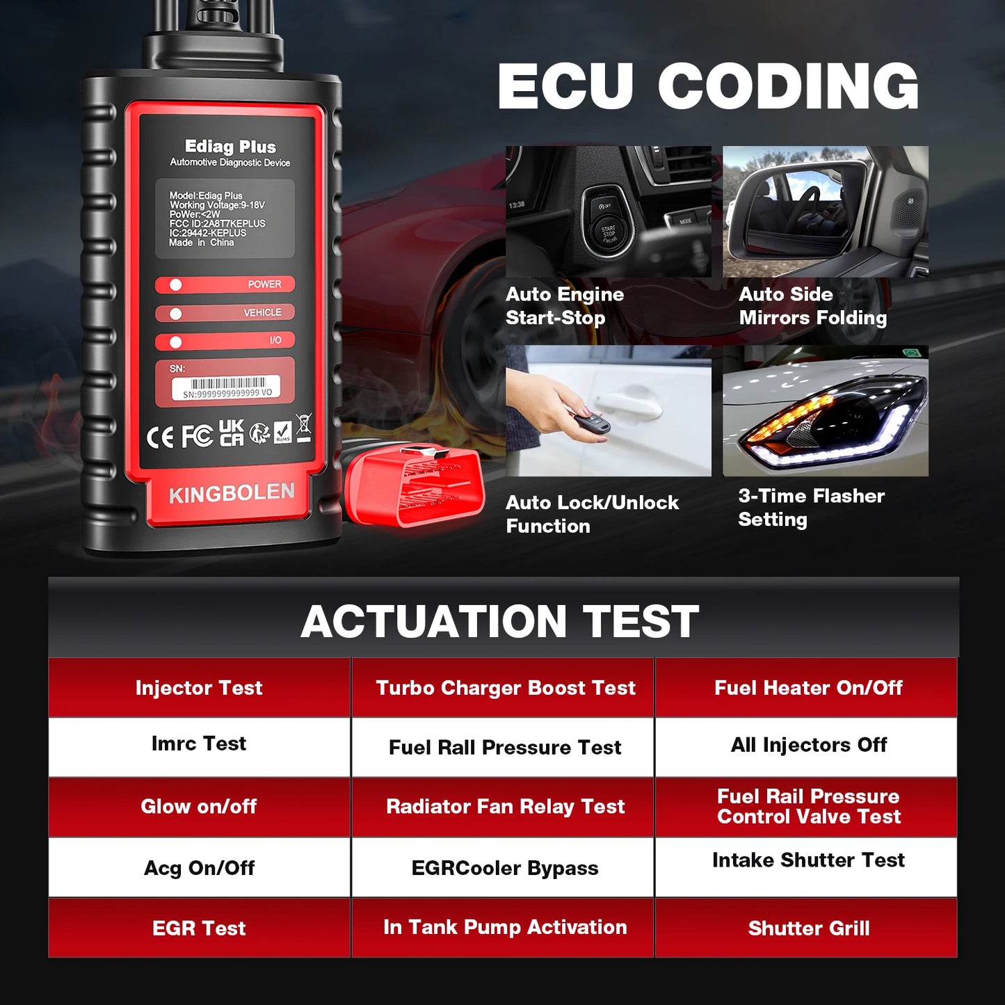 KINGBOLEN Ediag Plus & THINKCAR THINKDIAG 2: Advanced OBD2 Scanner for All System ECU Coding and Diagnostics