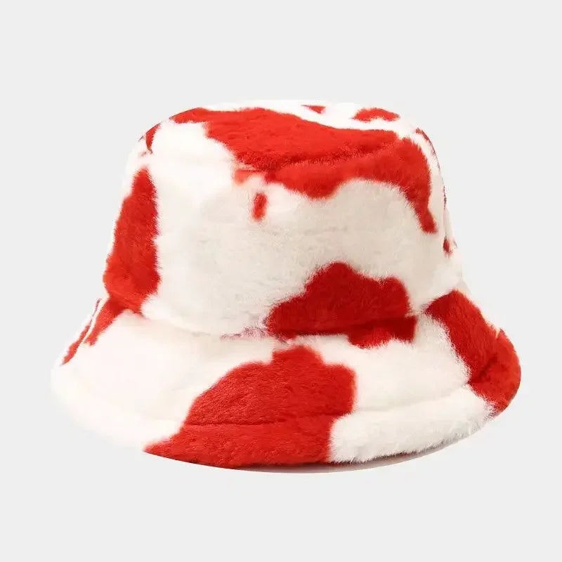 Chic Faux Fur Bucket Hat for Women - Warm Lamb Wool Fisherman Cap for Fall and Winter Activities