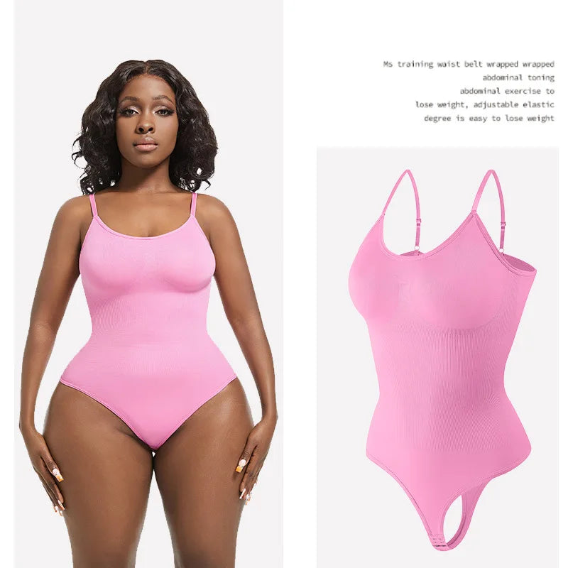 Post-Surgery Butt Lifting G-string Bodysuit with High Compression and Seamless Design