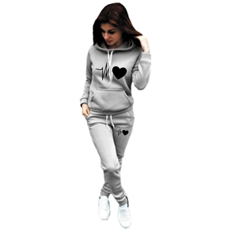 Stylish Women's Tracksuit Set: Pullover Hoodie and Long Pants for Ultimate Comfort