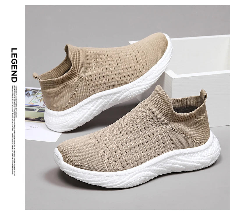 Elegant Women's Lightweight Slip-On Sneakers for Walking and Running