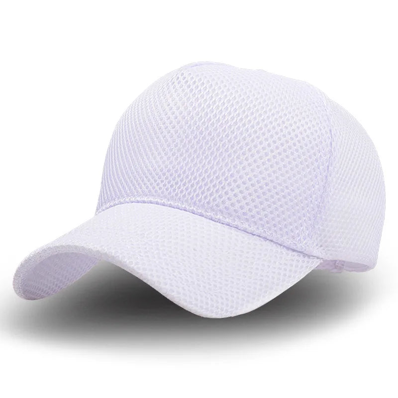 Plus Size Summer Trucker Cap for Men and Women - Breathable Adjustable Mesh Baseball Hat for Outdoor Sports