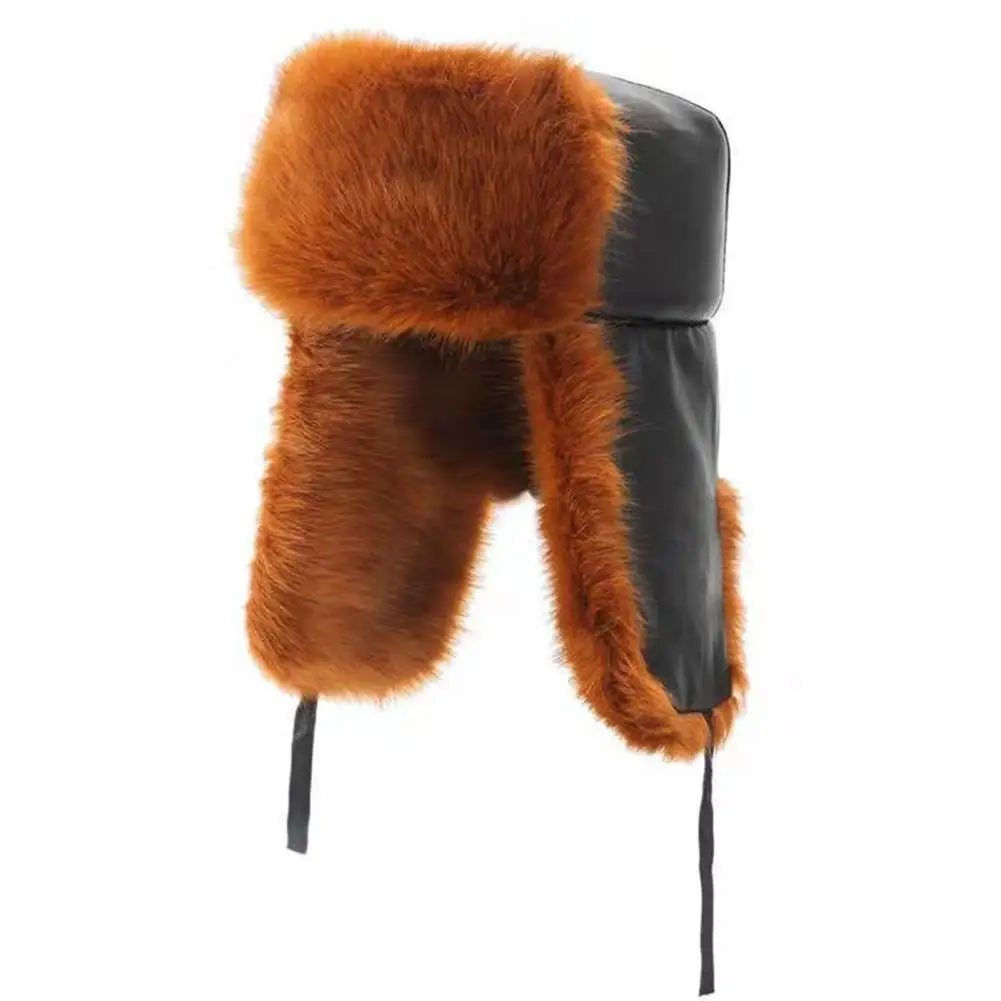 Unisex Faux Fur Ushanka Trooper Hat for Winter Outdoor Activities - Warm Earmuff Cossack Cap