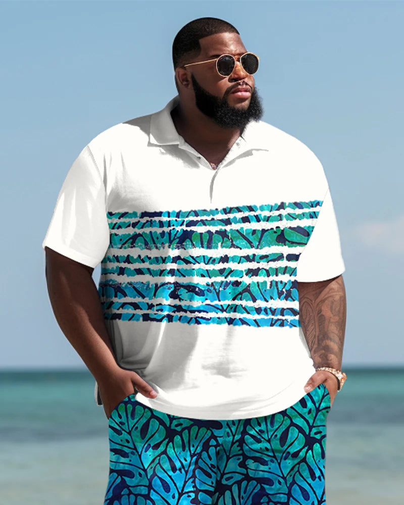 Biggmans Plus Size Short-Sleeve Summer Shirt for Big and Tall Men - Perfect for Beach and Casual Wear