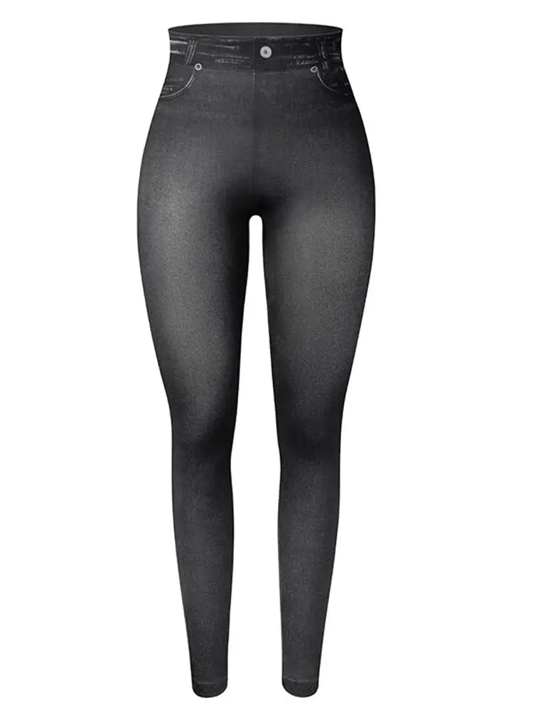 Curvy Confidence Scrunch Leggings for Women - High Waist Anti-Cellulite Fitness Pants 2XL