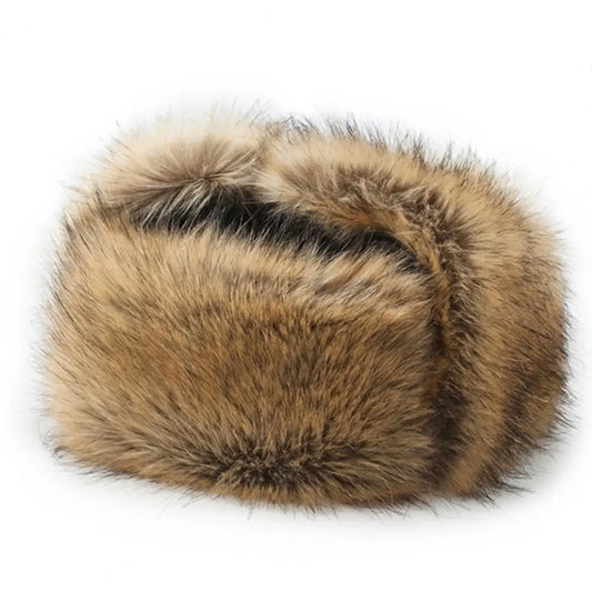 Unisex Faux Fur Ushanka Trooper Hat for Winter Outdoor Activities - Warm Earmuff Cossack Cap