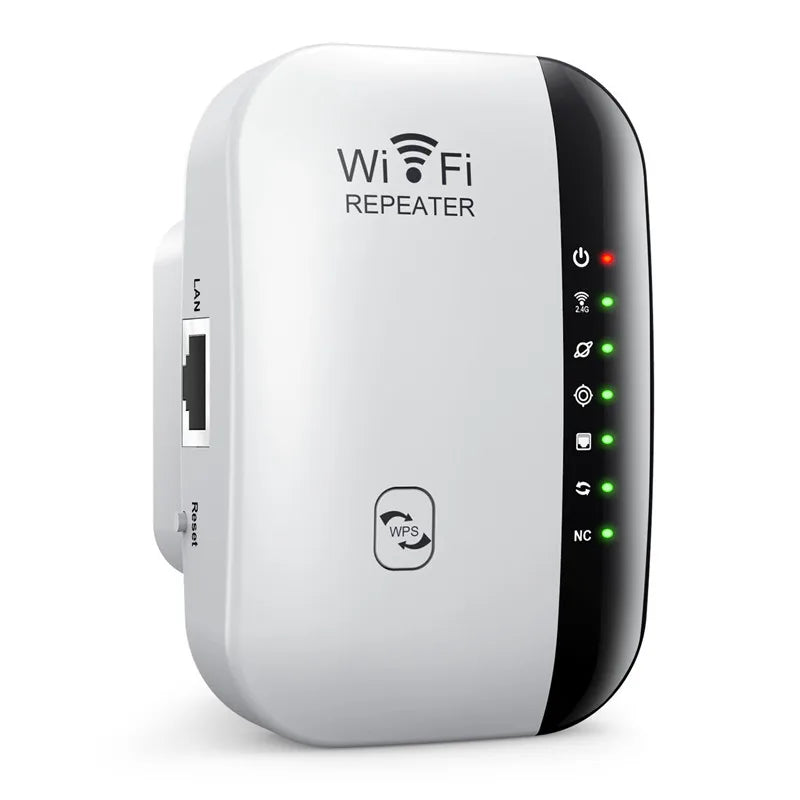 300Mbps Wireless Signal Booster and Wi-Fi Extender for Home and Office - Easy Setup and Universal Compatibility